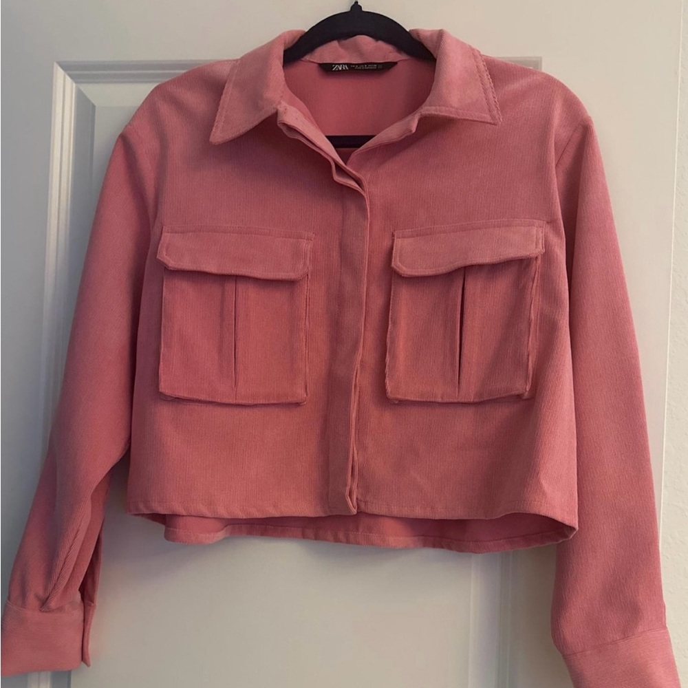 Fine- Waled Corduroy Pocket Shirt Zara